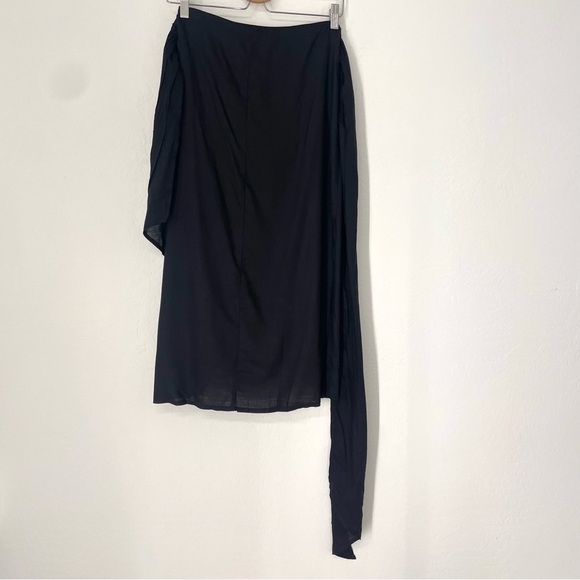 ASOS designs- black petite cover up sarong wrap skirt w side tie- US 6 - Picture 13 of 15